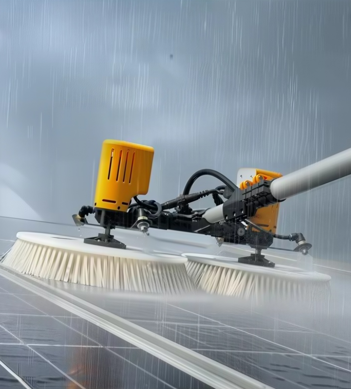 double-head solar panel cleaning machine