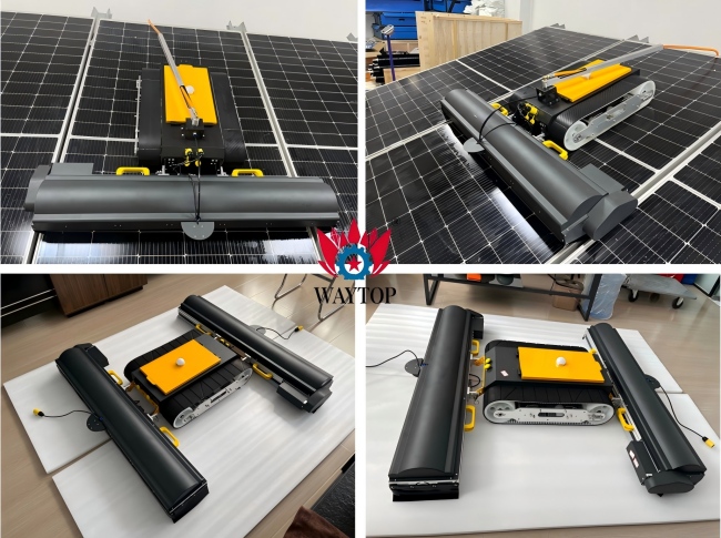 Portable Automatic Photovoltaic Robot Machine For Solar Panel Washing portable automatic photovoltaic robot machine for solar panel washing