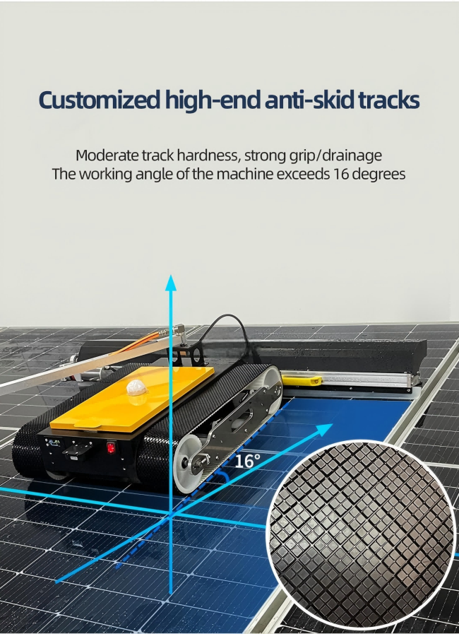 portable automatic photovoltaic robot machine for solar panel washing