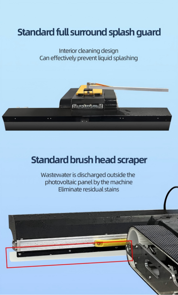 portable automatic photovoltaic robot machine for solar panel washing