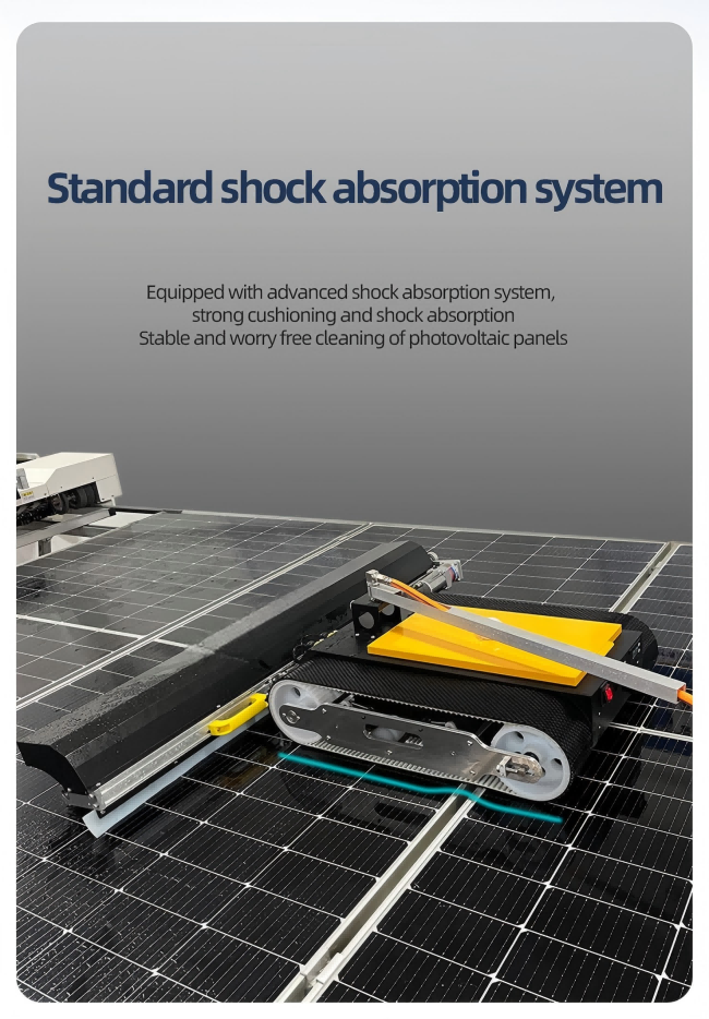 remote control automated solar panel cleaning robot | galvanized construction