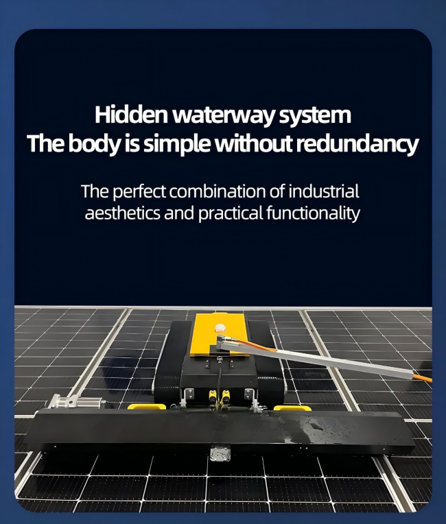 remote control automated solar panel cleaning robot | galvanized construction