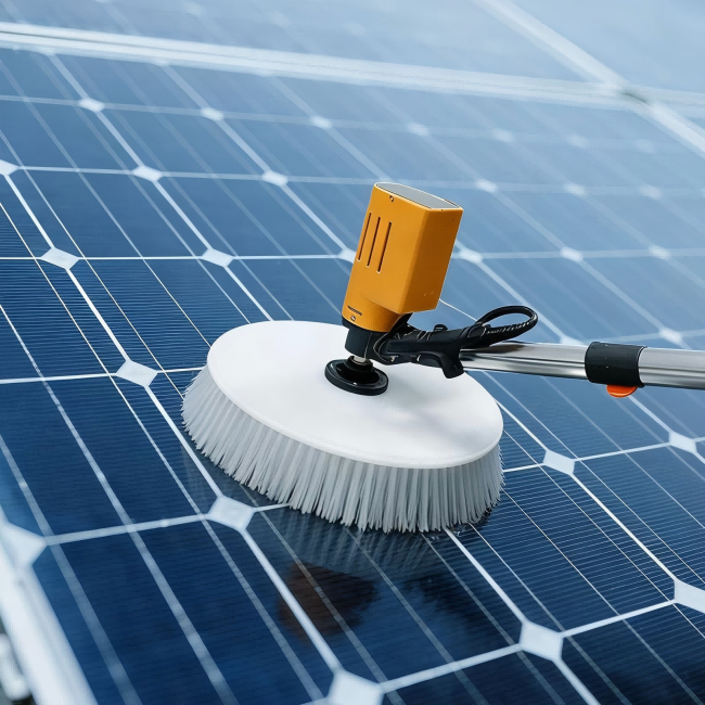 single head handheld photovoltaic panel cleaning brush – high demand solar cleaning tool