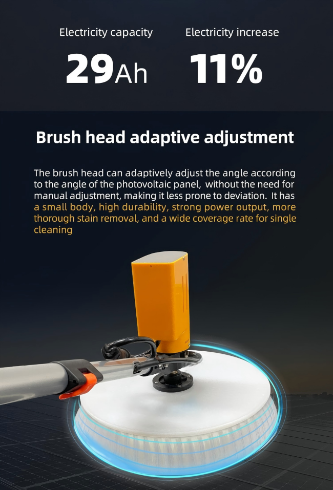 Single-Head Handheld Photovoltaic Panel Cleaning Brush – High-Demand Solar Cleaning Tool single head handheld photovoltaic panel cleaning brush – high demand solar cleaning tool