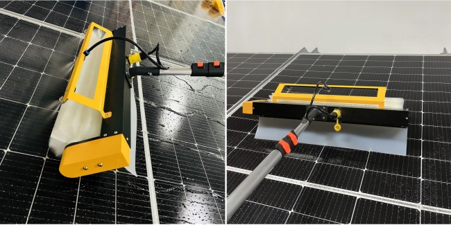 handheld rolling photovoltaic panel scrubber brush – factory wholesale solar cleaning machine