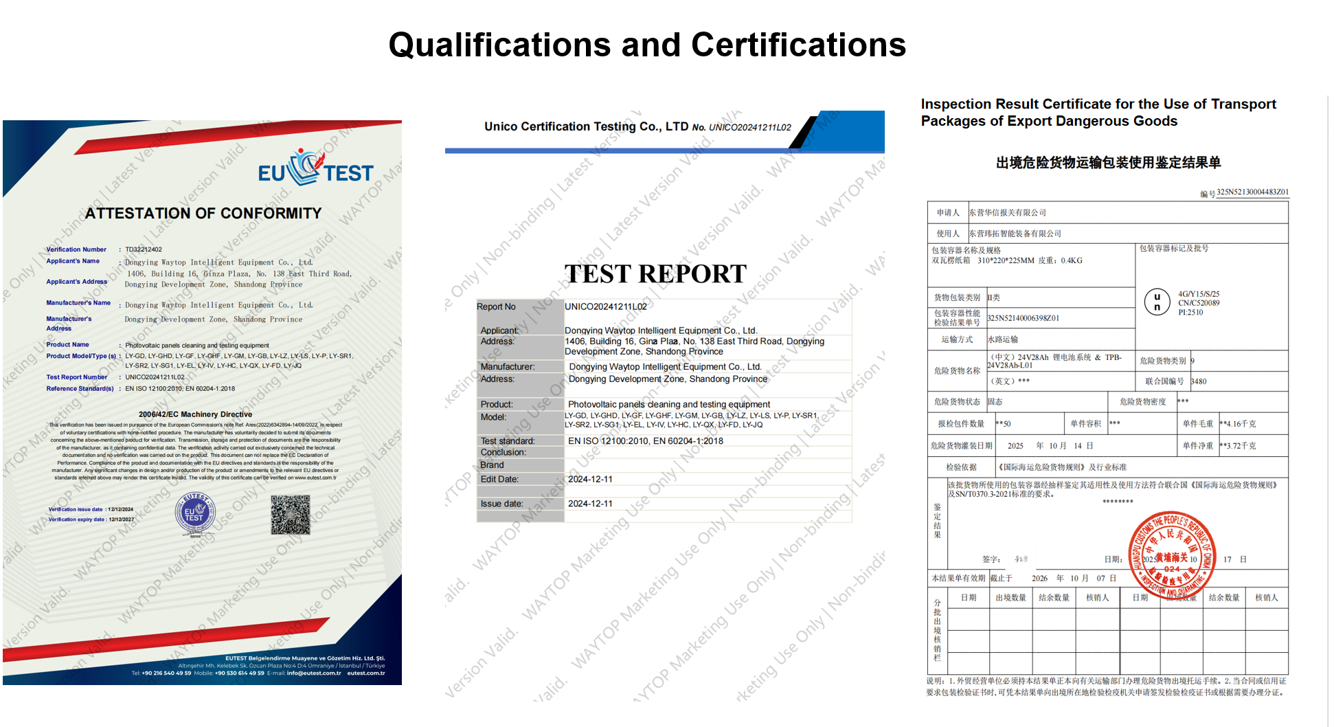 waytop certificates